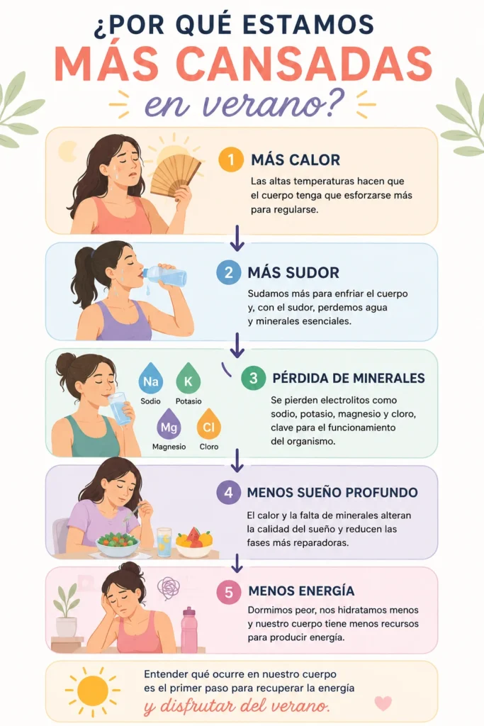 Cansancio en verano: infografía